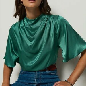 Nation LTD Emerald Green Blouse